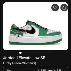 Nike Jordan Green and White Sneakers